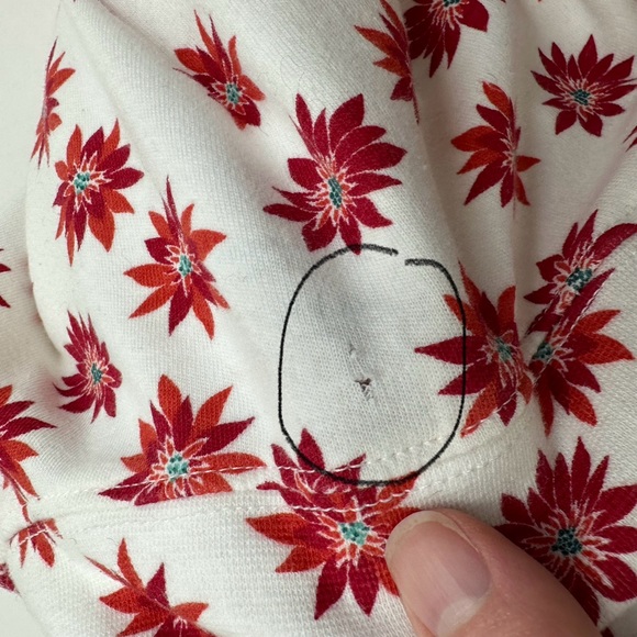 Classic Elements Christmas Holiday Poinsettia Print Turtleneck L - Picture 5 of 5